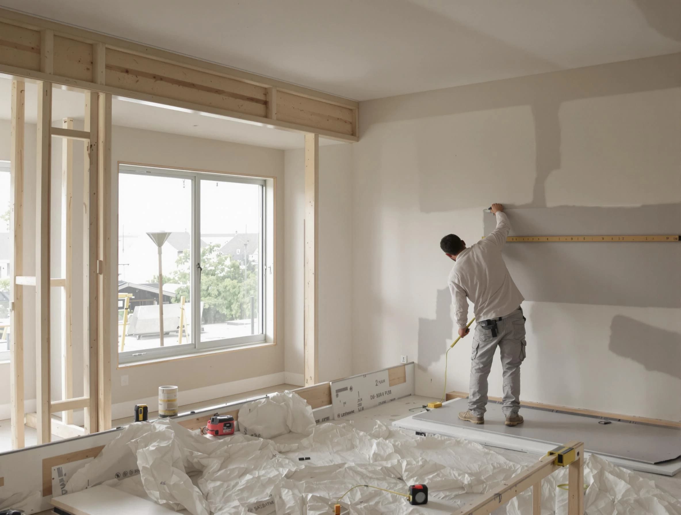 Wickliffe House Painters installing new drywall in Wickliffe, OH