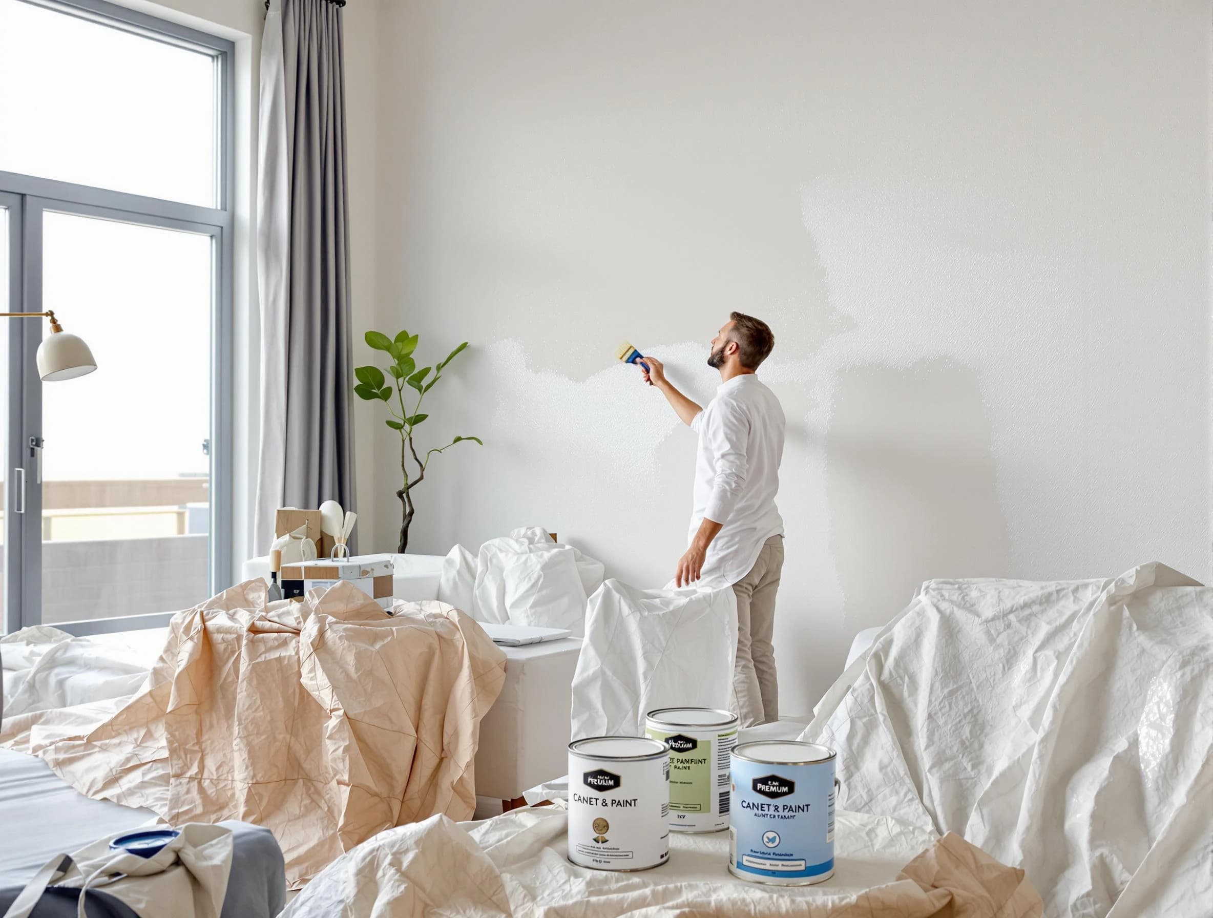 Wickliffe House Painters team carefully painting an interior wall in Wickliffe, OH