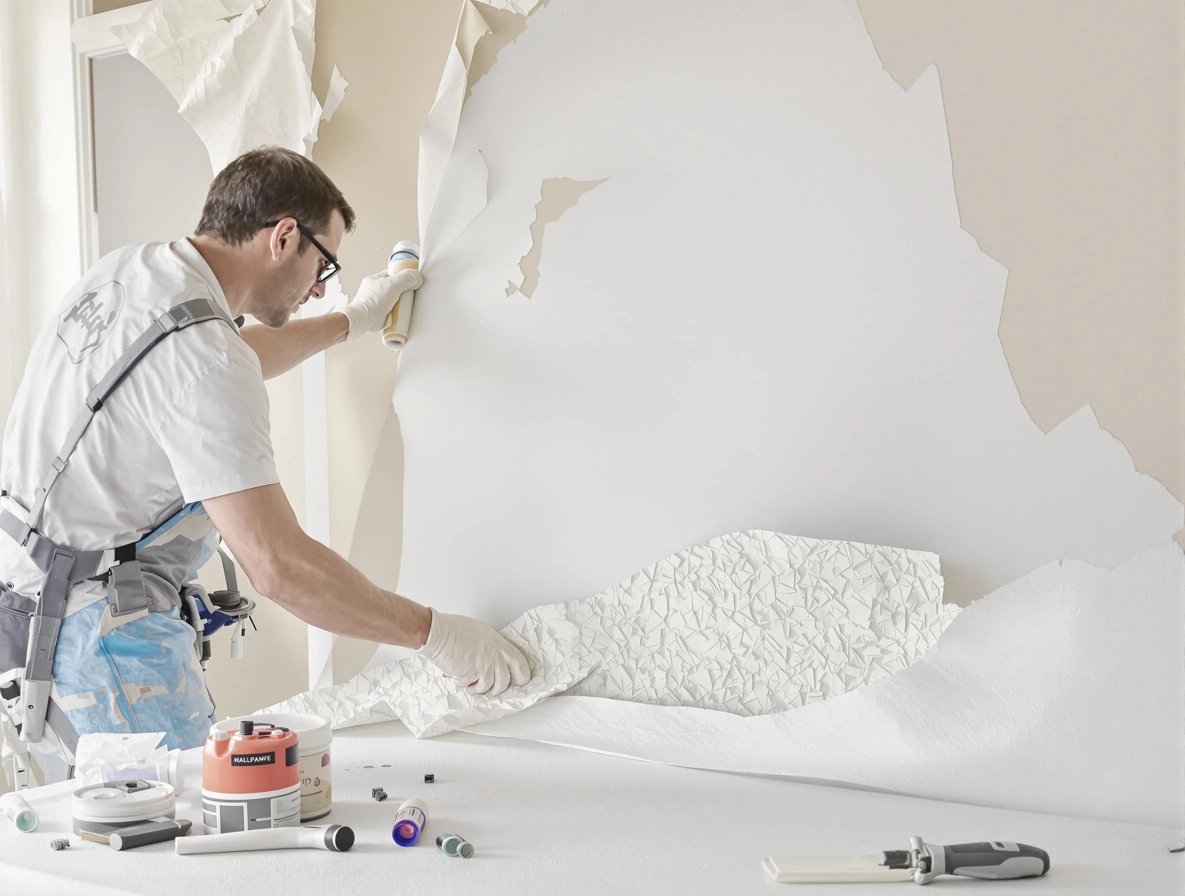 Detailed wallpaper removal and wall prep by Wickliffe House Painters in Wickliffe